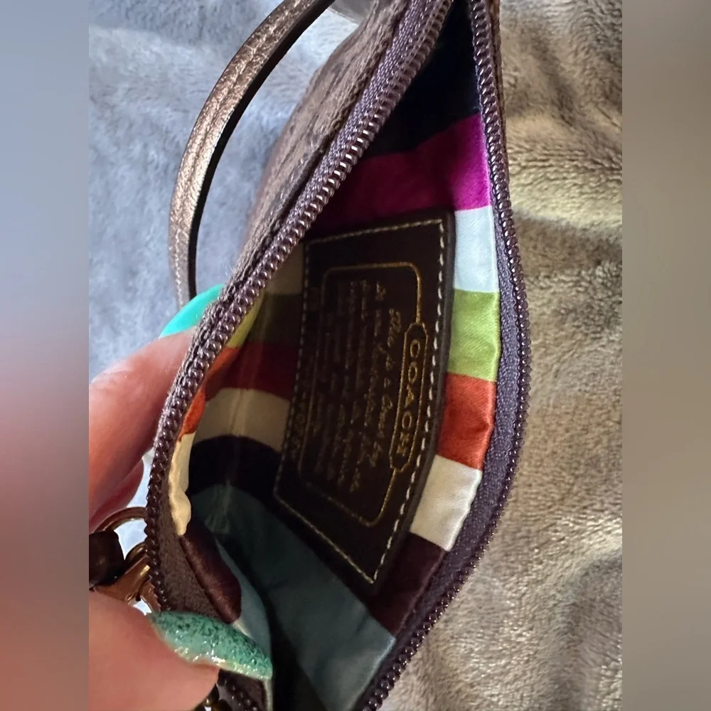 Coach Signature Tote & Matching Wristlet